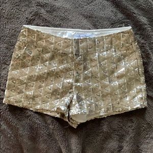 Gold sequin shorts